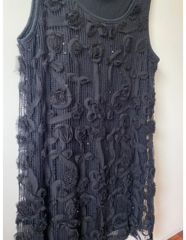 Vestito nero con applicazioni