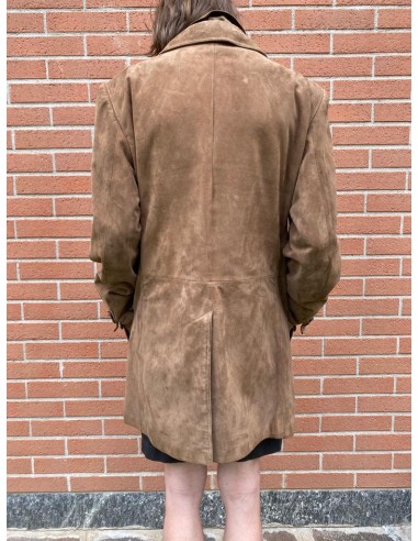 Giacca lunga in camoscio