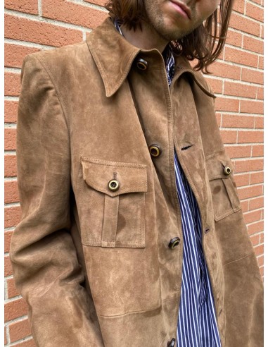 Giacca lunga in camoscio