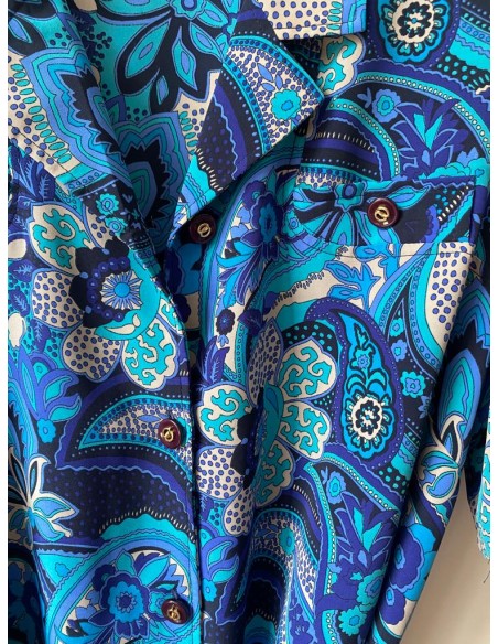 Vestito azzurro paisley