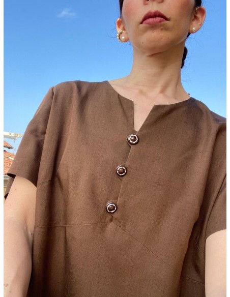 Vestito sartoriale marrone