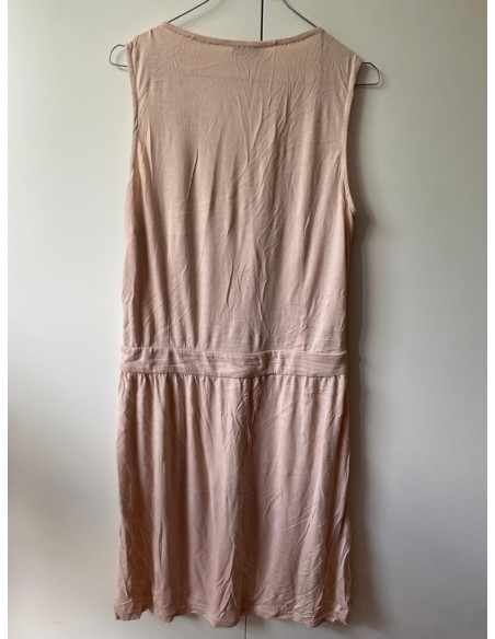 Vestito rosa con perline