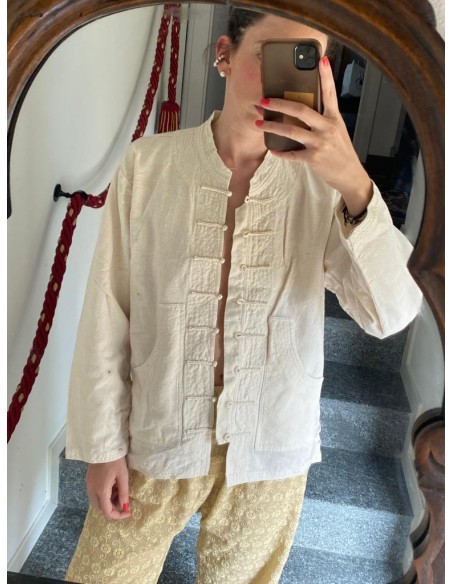 Camicia in lino e cotone