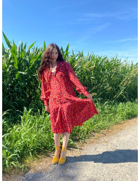 Vestito sartoriale in seta