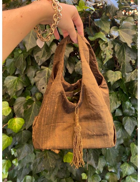 Borsa a mano in seta