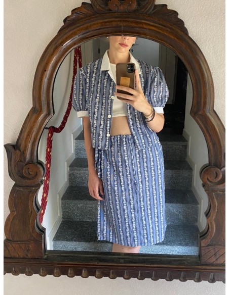 Completo a fiorellini in cotone