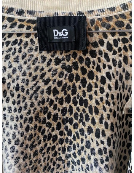 Cardigan animalier D&G