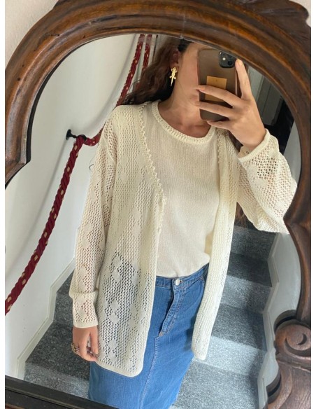 Twin set cardigan traforato e canotta