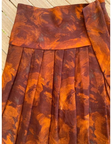 Gonna a pieghe in lana