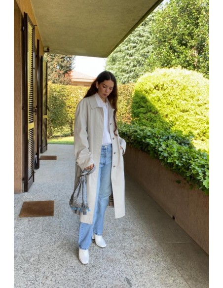 Trench grigio chiaro