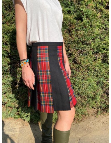 Gonna a pieghe tartan