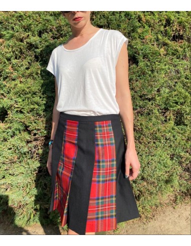 Gonna a pieghe tartan