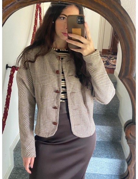 Giacca quadri e pied de poule