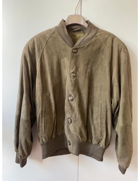 Giacca in pelle scamosciata