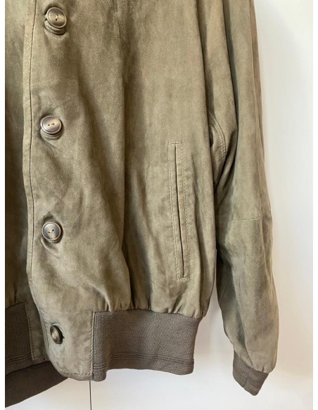 Giacca in pelle scamosciata