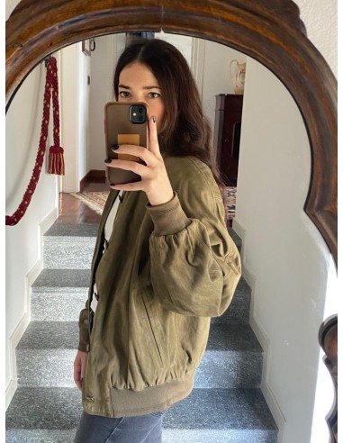 Giacca in pelle scamosciata