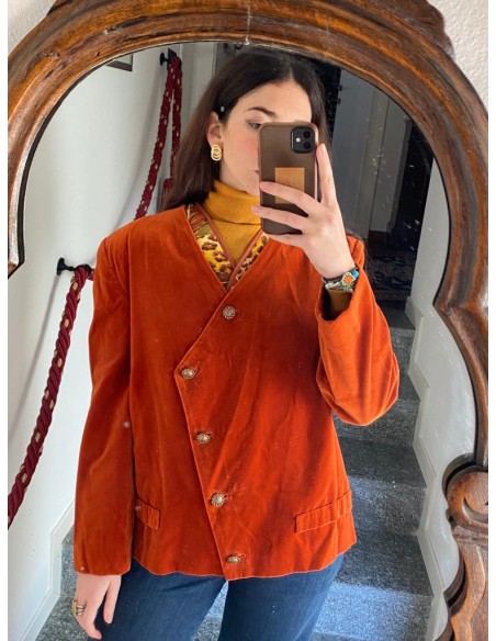 Giacca in velluto arancione