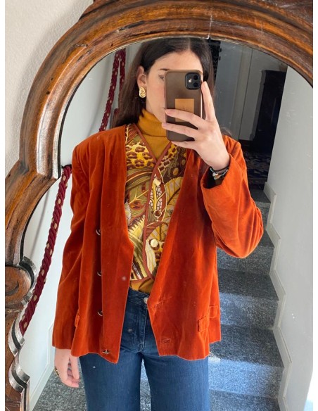 Giacca in velluto arancione
