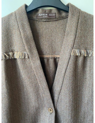 Cardigan marrone in lana