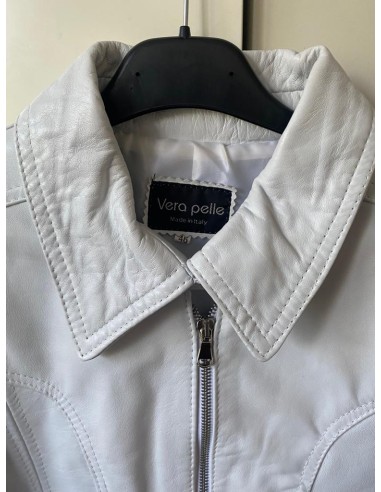 Giacca in pelle bianca