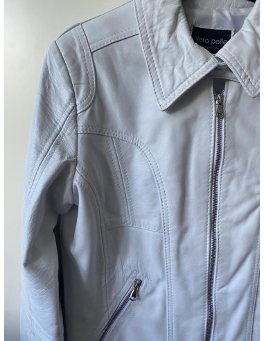 Giacca in pelle bianca