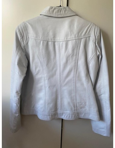 Giacca in pelle bianca