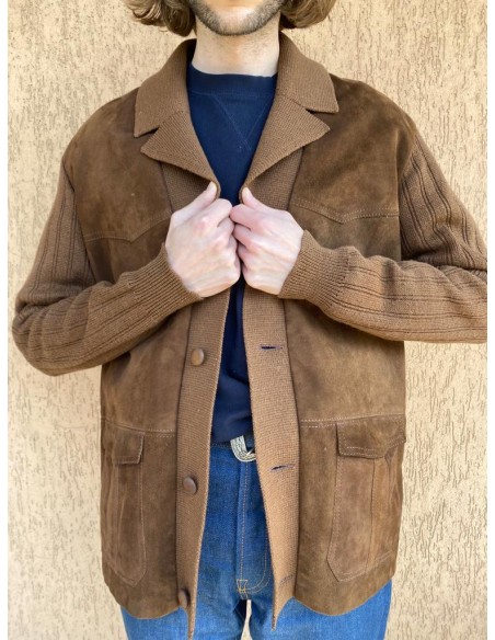 Giacca in misto scamosciato