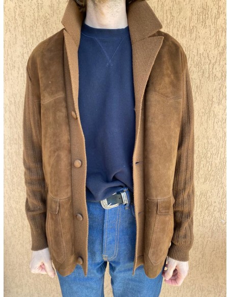 Giacca in misto scamosciato