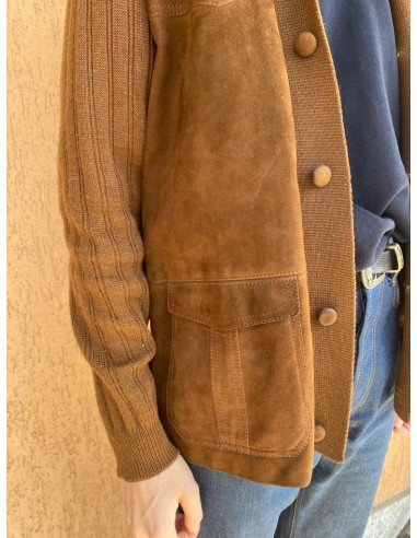 Giacca in misto scamosciato