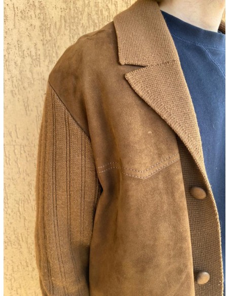 Giacca in misto scamosciato