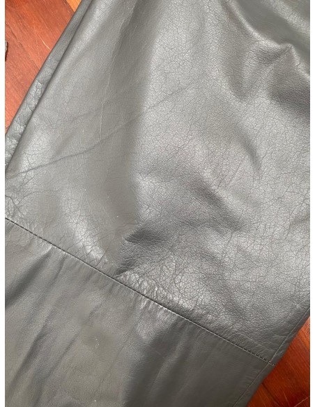 Pantaloni grigi in pelle