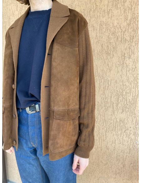 Giacca in misto scamosciato