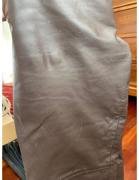 Pantaloni marroni in pelle