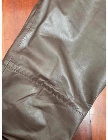 Pantaloni marroni in pelle