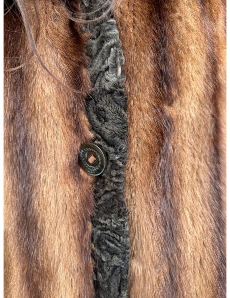 Pelliccia in visone e astrakan