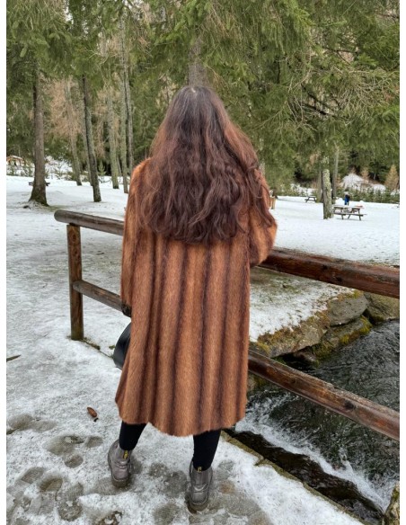 Pelliccia in visone e astrakan