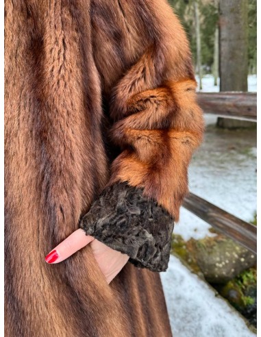 Pelliccia in visone e astrakan