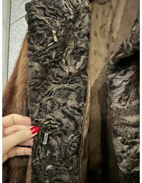 Pelliccia in visone e astrakan