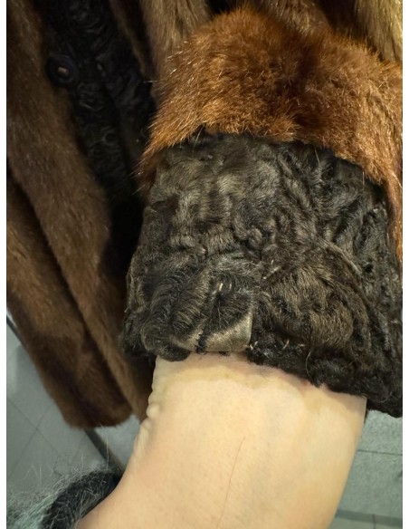 Pelliccia in visone e astrakan