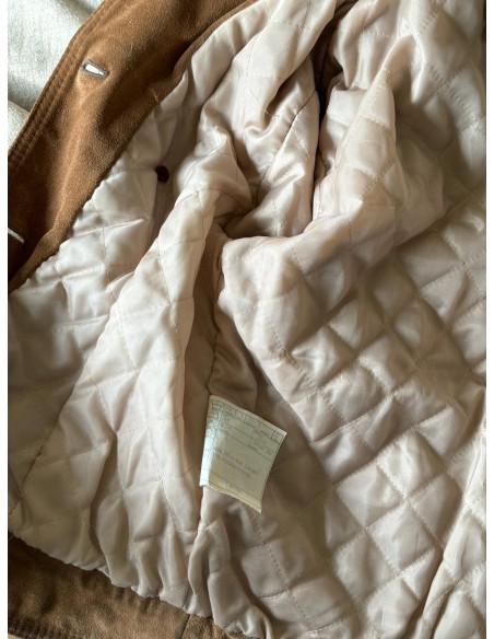 Giacca in pelle con inserti in pelo