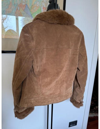 Giacca in pelle con inserti in pelo