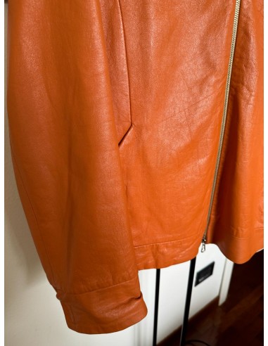 Giacca in pelle arancione