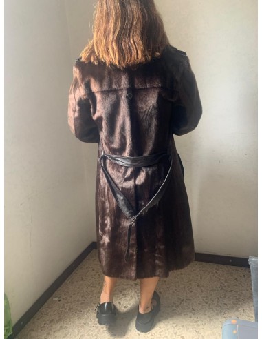 Pelliccia di Castoro con inserti in pelle –...