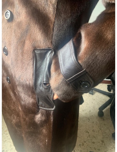 Pelliccia di Castoro con inserti in pelle – Taglia 48/50