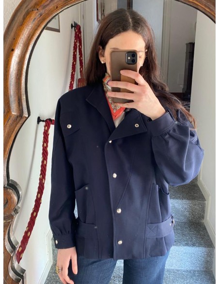 Giacca blu in lana
