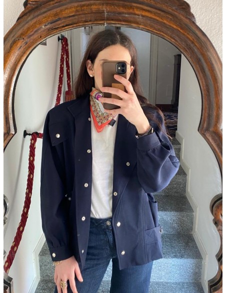 Giacca blu in lana