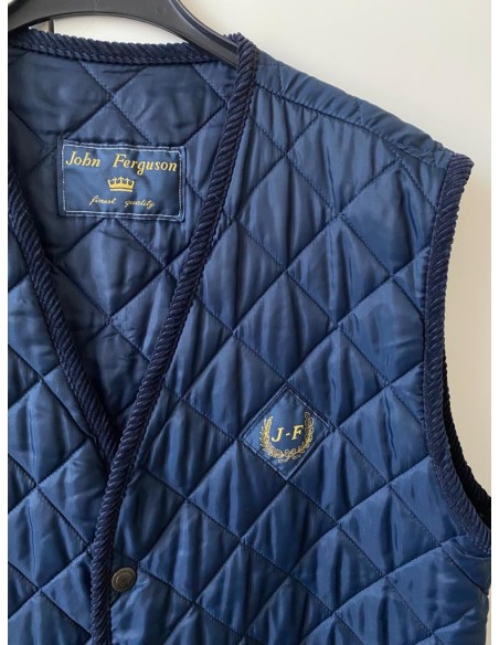 Gilet blu trapuntato