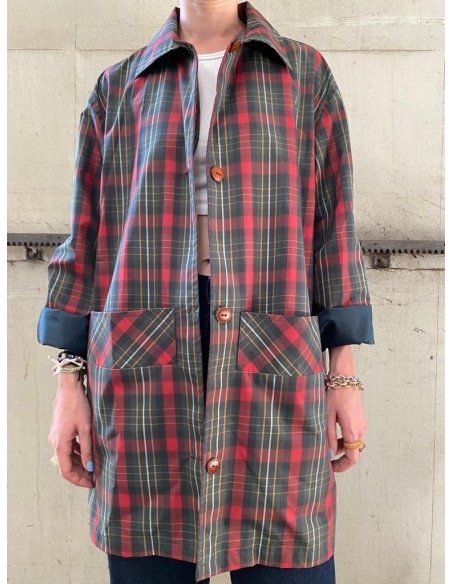 Impermeabile tartan