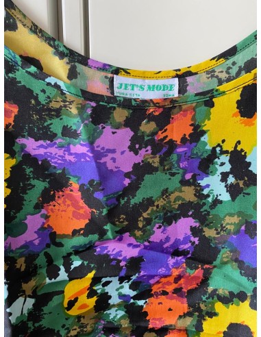 Canotta floreale in seta