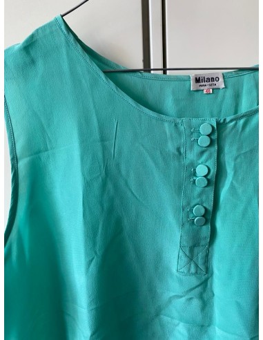 Canotta azzurra in seta